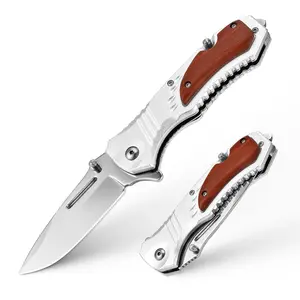 EDC Pocket Folding Knife , 4 in 1 Pocket Knife for Men,Survival Knife with Liner-Lock Belt Clip, Seat Belt CutterGlass Breaker, Hunting knife for Camping Hiking,Gifts forHim Men Husband, Christmas Stocking Stuffers,Anniversary Birthday Gifts