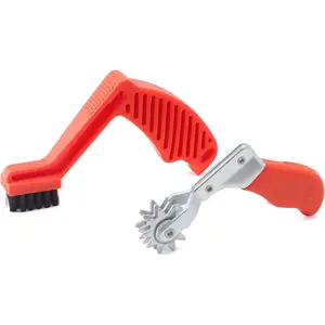 Polishing Pad Conditioning Brush, Polishing Spur Tool Set,Wool Buffing Pad Cleaning Spur Tool+ Foam Pad Brush, Car Buffing Pad Professional Cleaning Tool for Buffing Pads and Woolen Pads