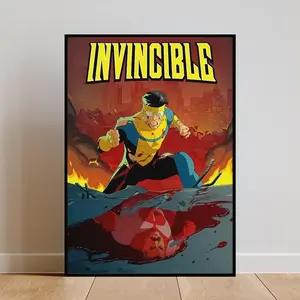 Invincible Poster - High-Quality Superhero Wall Art for Home & Office - Perfect Gift for Comic Fans & Collectors Room Decor Unframe-Style