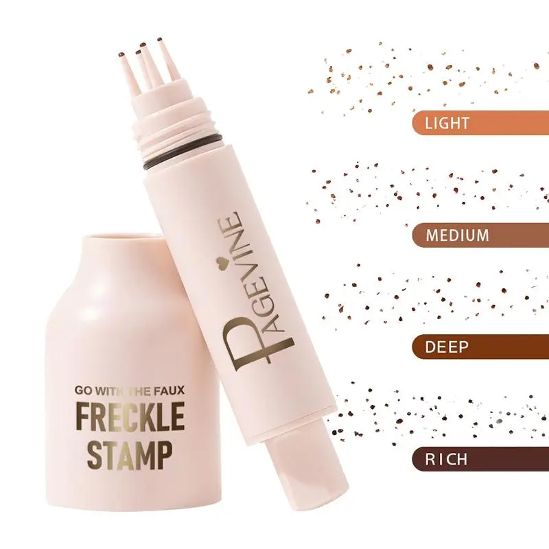 5 Dot Freckle Stamp Pen, Quick-Drying Long-Lasting Faux Freckles Makeup Tool, Natural-Looking Freckle Effect, Easy Apply Face Makeup Pen for Women, Everyday Cosmetic Beauty Tool