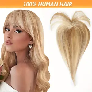 2025 Wholesale Arrivals 12P/613 Melard Color Scheme - Human Hair Topper for Women, Straight, Smooth & Soft, O-Shaped Network, Perfect for Hair Replacement or Styling, Hair Replacement |   Natural Hairpiece |   Smooth Texture