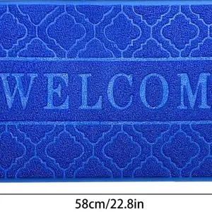 3D Embossed Welcome Doormat Non Slip PVC Heavy Duty Indoor Outdoor Entrance Mat for Home Front Door Porch Housewarming Gift