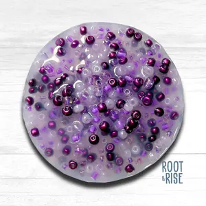 Amethyst Haze Picky Pad – Handmade Beaded Sensory Fidget Tool for Stress, Anxiety & Focus