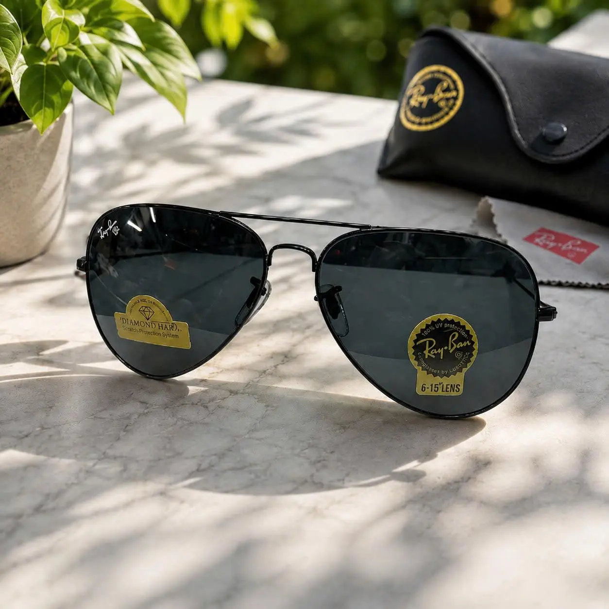 Ray-Ban Women's Men's Classic Black Sunglasses Polarized Lenses UV Protection