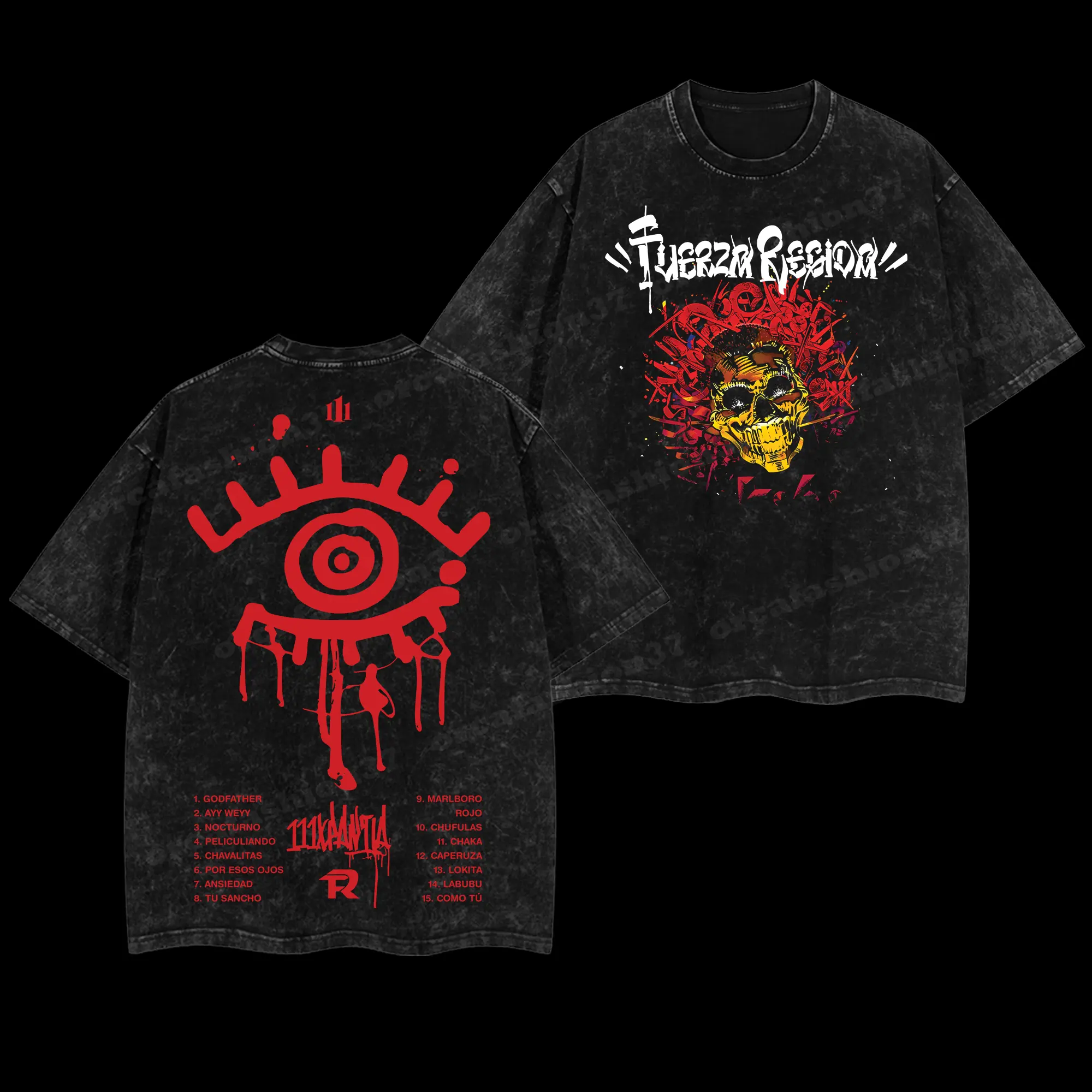 Vintage Fuerza Regida 111XPANTIA Tu Sancho Album 2.90 Graphic T-Shirt, Tatino Streetwear Fashion, Regional Mexicano Shirt, Fuerza Regida Merch, Menswear Top Y2K Mexico, Pepper Comfort Colors