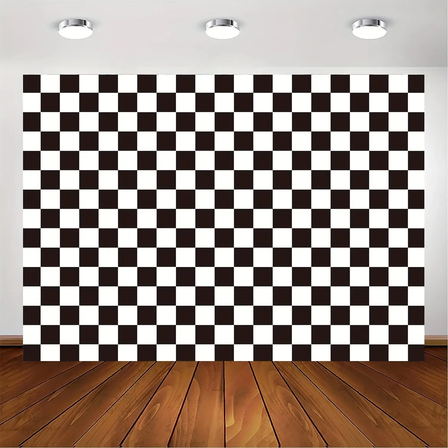 Black and white chessboard texture birthday chessboard theme photography background birthday party banner photo background