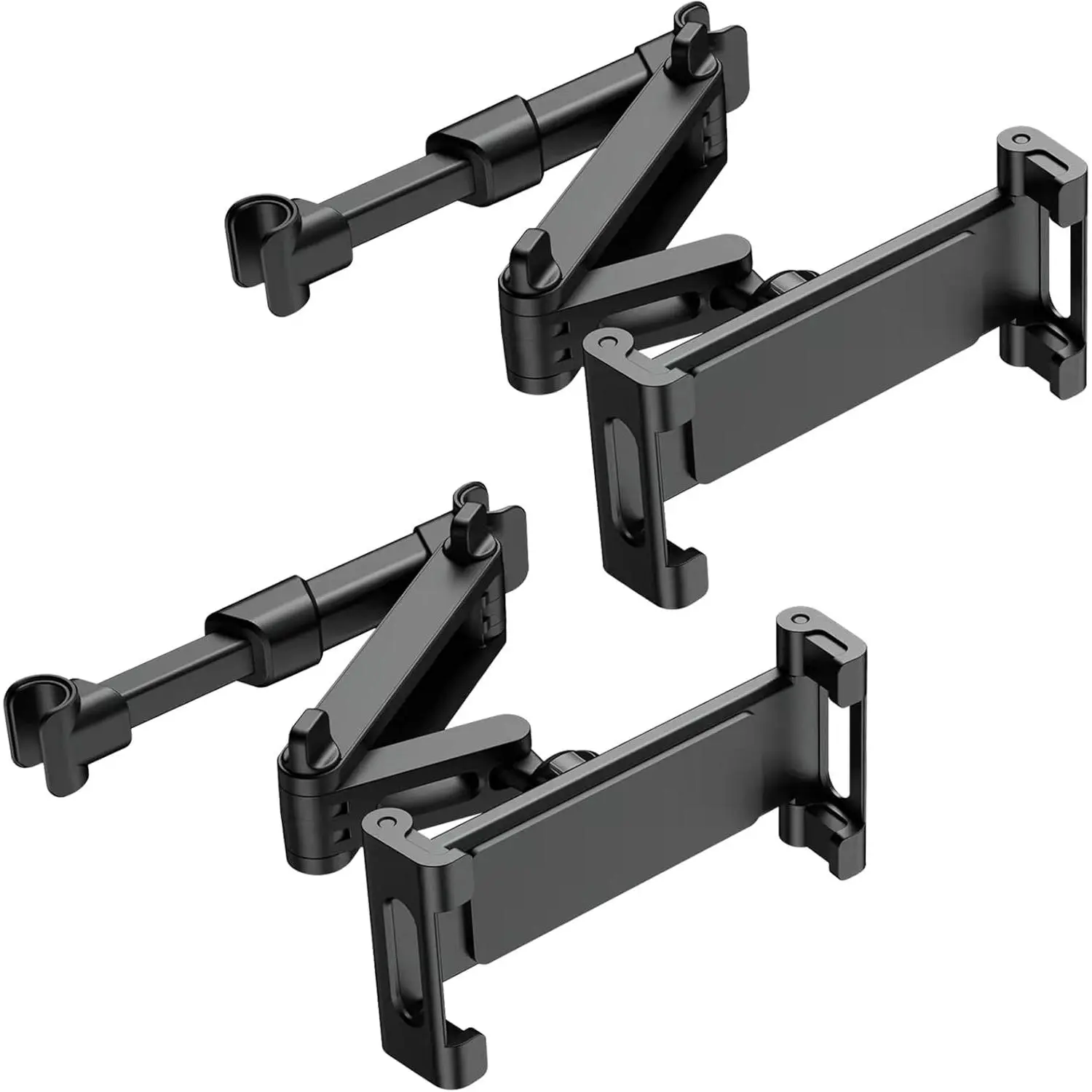 PC Tablet Mounts 2 Pack Tablet Holder for Car,ipad Headrest Mount for 5.5-18.4 Inch ipad/Phones Car Tablets Holder with 360°Rotating Adjustable,Black