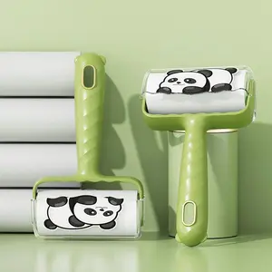 Random Color Includes 2pcs Replacement Rolls New Cartoon Lint Roller Tear-Off Paper Lint Roller Dusting Clothes Lint Remover Pet Hair Scraper
