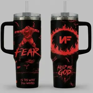 NF F.E.A.R Album Music Band Custom Tumbler Cup 40oz 20oz Stainless Steel Tumbler With Handle and No Handle