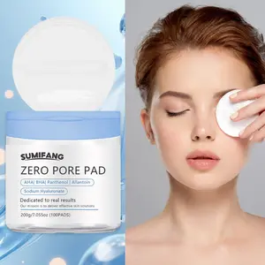 Sumifang Pore Cleansing Cotton Pads, Aha+bha Exfoliation, Hydrating Moisturizing, Smooth Skin, Face Wipes, Formaldehyde-Free, Single Item