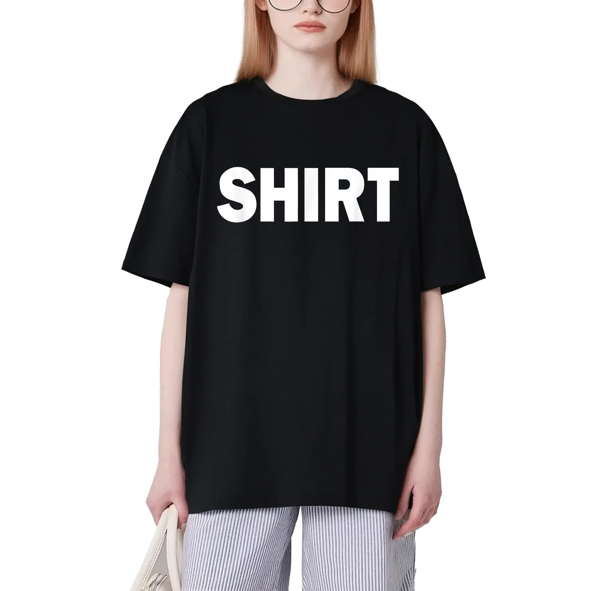 100% Cotton T-Shirt That Says Shirt. Simple One Word Funny Message T-Shirt