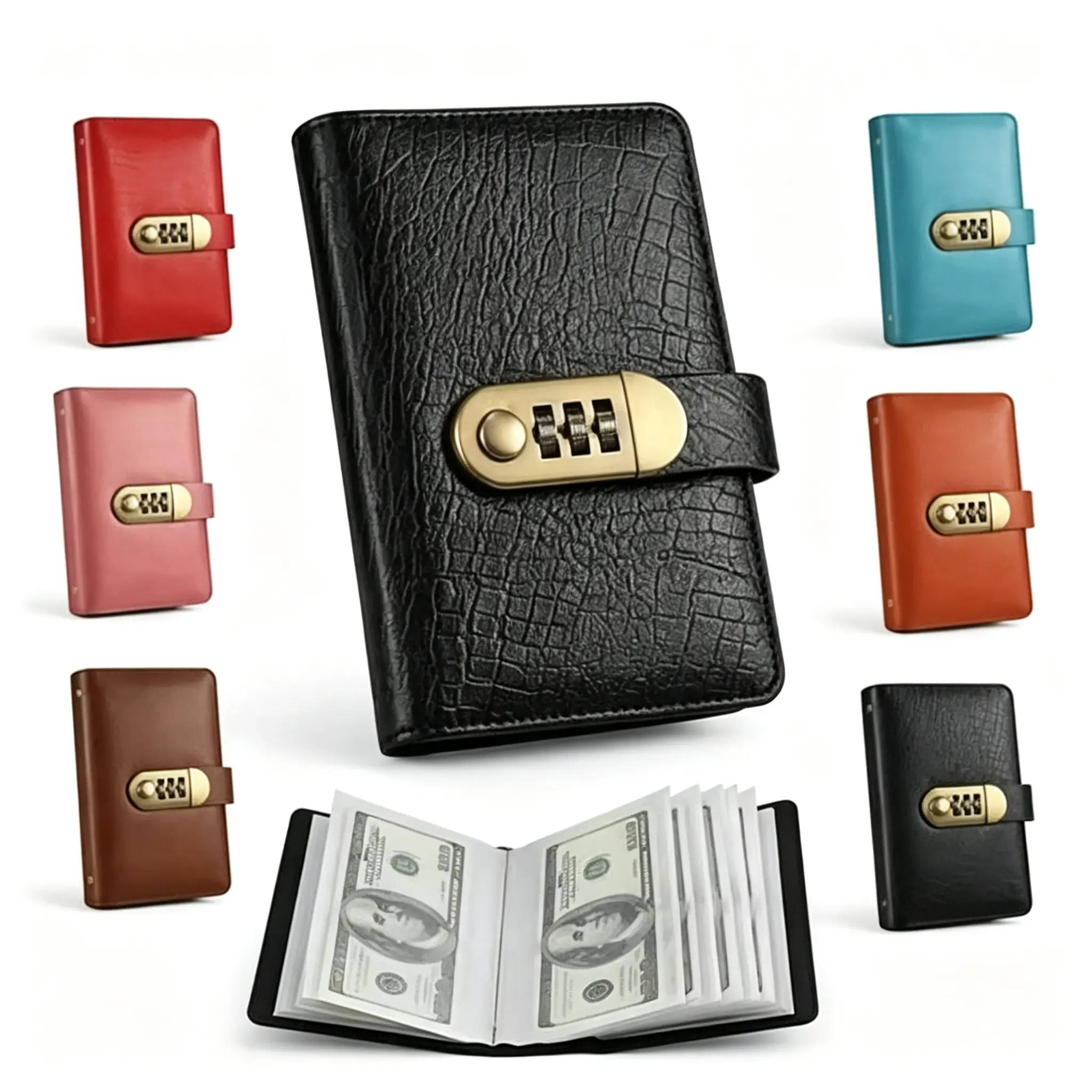 SecureLock RFID Blocking Wallet with 6 Color Options and Locking Mechanism for Enhanced Security fun holiday gift