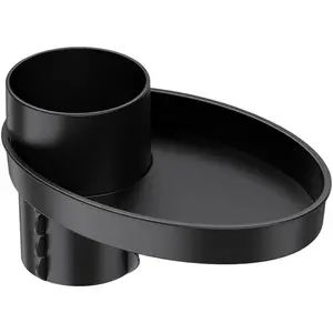 Shkalacar Car Seat Snack Tray - Travel Tray Cup Holder for Kids Car Seat, with Plate Organizer Rotatable Carseat Cup Holder with Food Trays