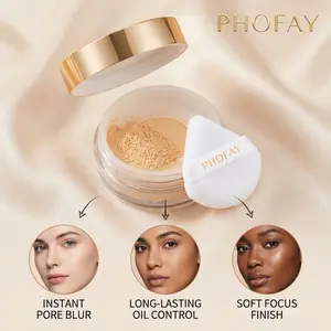 10g PHOFAY Weightless Loose Setting Powder | Long-Lasting Sweatproof Mattifying Face Powder Makeup Cosmetic