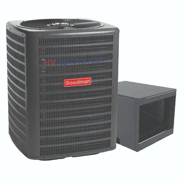Goodman 2.5 Ton 14.3 SEER2 R32 Air Conditioner with 17.5" Horizontal Cased Coil for Efficient Cooling & Energy Efficiency