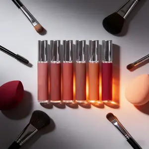 Velvet Matte Lip Stain for Women Long Lasting Non Drying Vegan Lipstick Buildable Rusty Brown Color Soft Focus Finish Daily Wear Smudge Proof Rich Color All Day Comfort