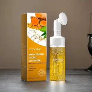 Turmeric Brightening Facial Cleanser, Gentle Cleansing Facial Cleanser, Turmeric Foaming Cleanser, Moisturizing Facial Skin Care Product for Women & Men, Turmeric Face Wash, Mild