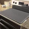 Grey Silicone Stove Top Cover - 28x20in Large Rectangular, Heatproof, Flexible, BPA-Free, Reusable Kitchenware, Foldable Protector for Electric, Ceramic, Glass Stoves, Dish Drying Mat, Coaster