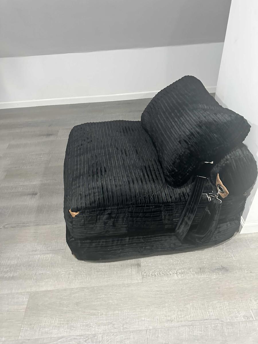 Item: Black Plush Corduroy