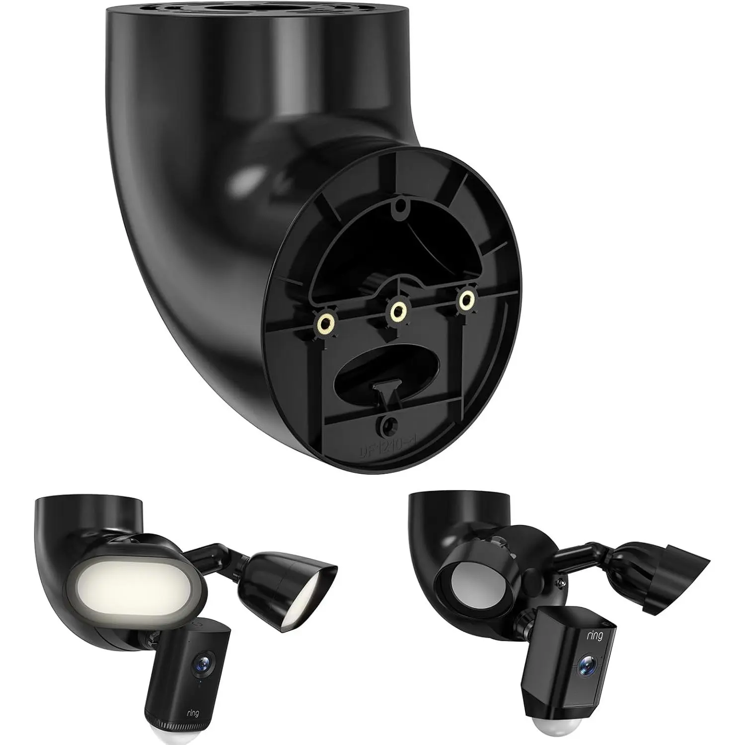 Eave Mount for Ring Floodlight Cam Wired Pro & Ring Floodlight Cam Wired Plus & Blink Wired Floodlight Camera &  Floodlight Camera Pro, Black