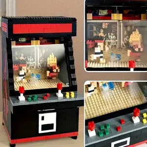 1068pcs Arcade Game Machine Building Block Set, Role Play/fighting Theme, Office Desk/living Room Decor, Adult Stress Relief Toy Gift, Building Blocks Set
