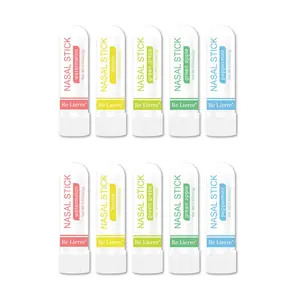 5 Pack Nasal Stick | Vapor Flow Technology | Cool Refreshing Sensation | Natural Mood Boost | Simple Ingredients | Essential Oils + Menthol Inhaler (Mint, watermelon, green apple, lemon, green grapes)