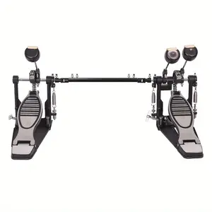 Professional Double Kick Bass Drum Kick Pedal, Adjustable Beater Head, Adjustable Toe, Sturdy Percussion Instrument for Live Performances, Ideal for Drummers