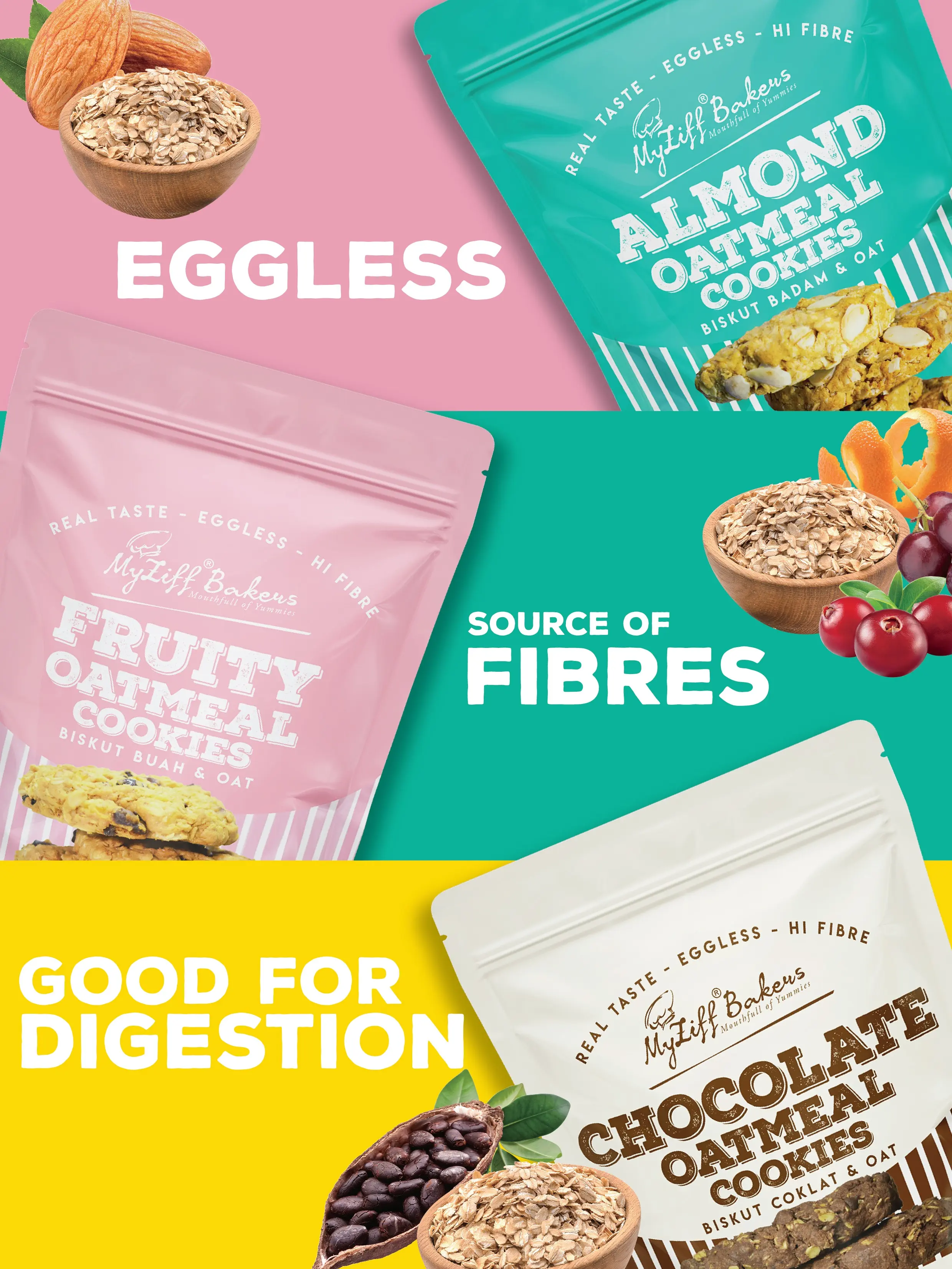 Oatmeal Cookies 3.53 oz (100 gm) - Classic Oatmeal Cookie Flavor with No Artificial Ingredients
