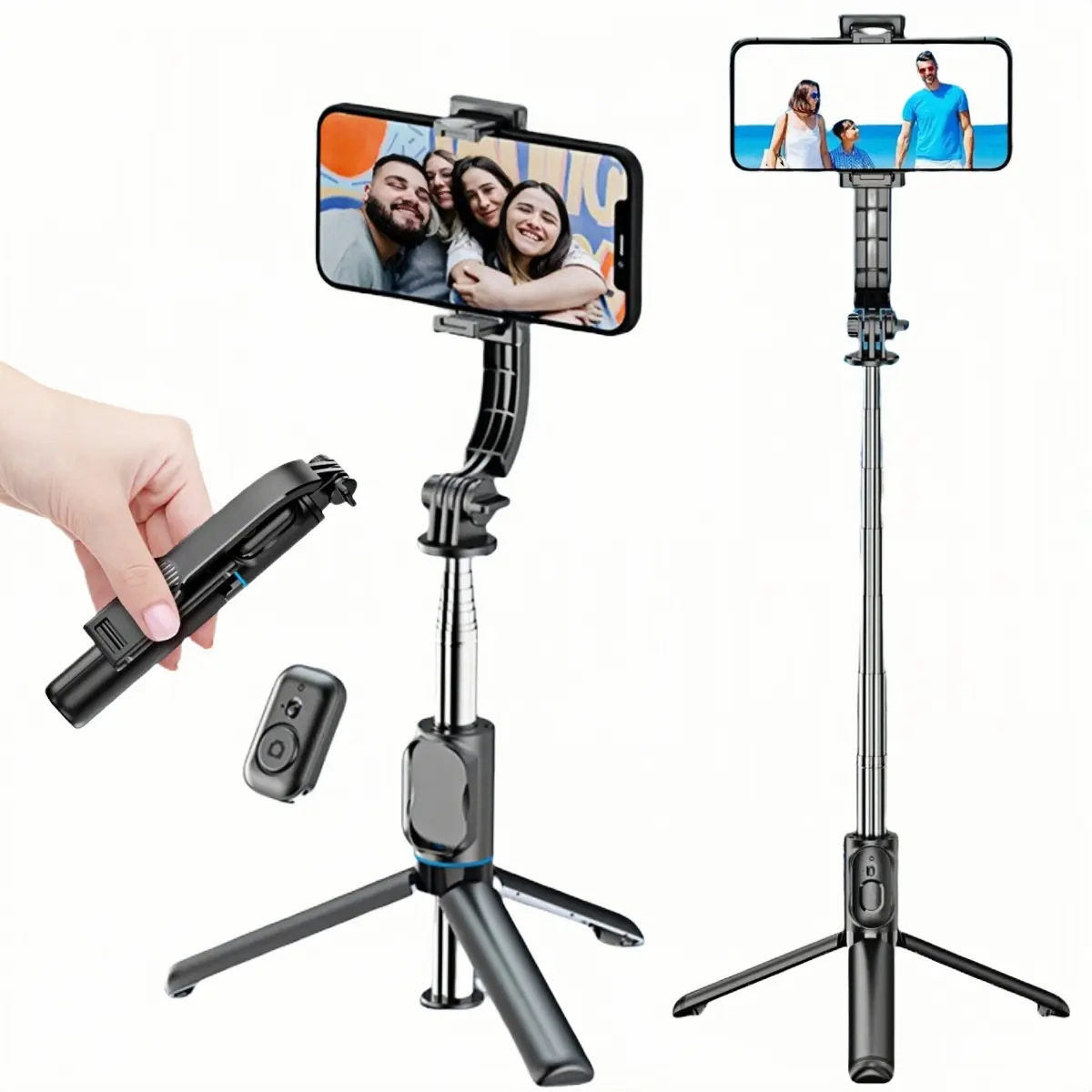1060mm Height Adjustable Selfie Stick Tripod 40", 360° Rotation Phone Tripod with Wireless Remote Control, Extendable Portable Phone Holder Stand for Photograph Compatible with All Cell Phones/Live Stream/Vlog, for iPhone 17/16/15/14/13/12 Pro Max Plus