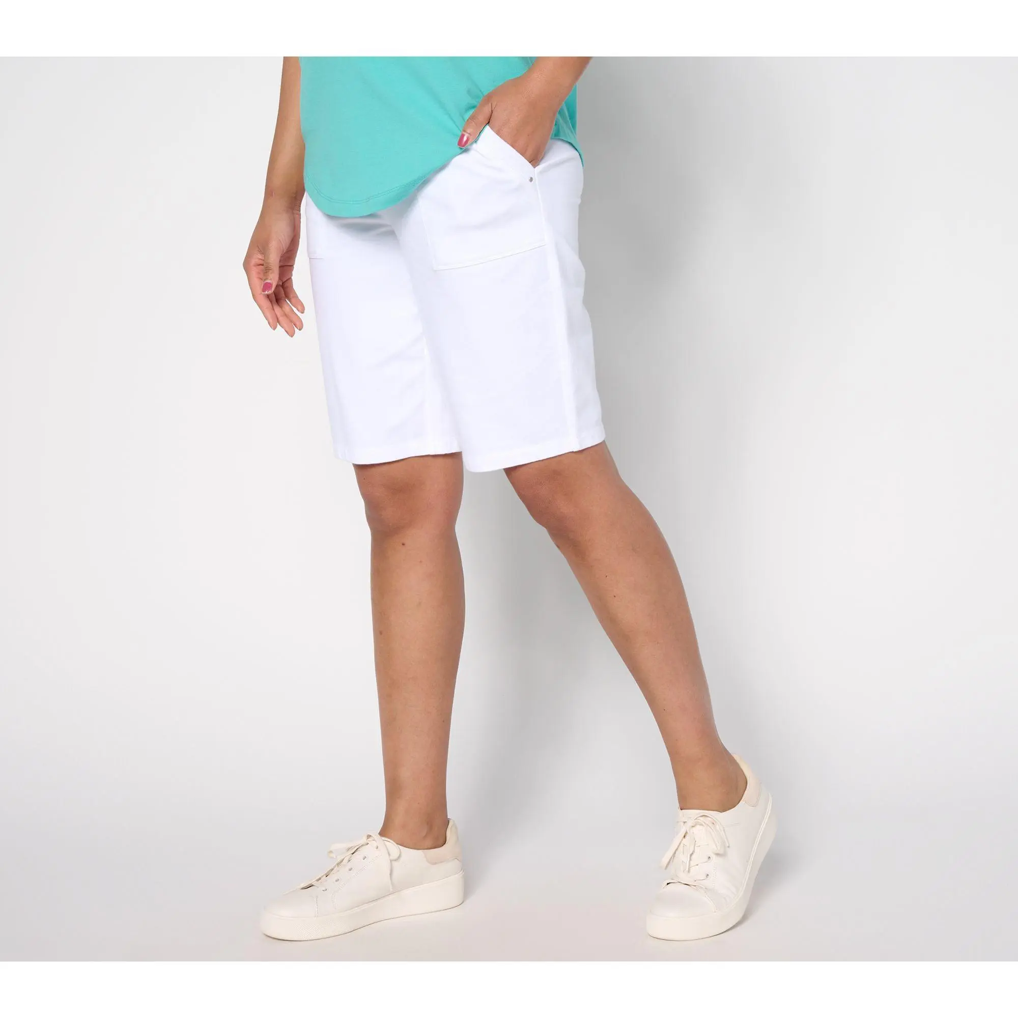 Sport Savvy Regular French Terry Bermuda Shorts with Pockets