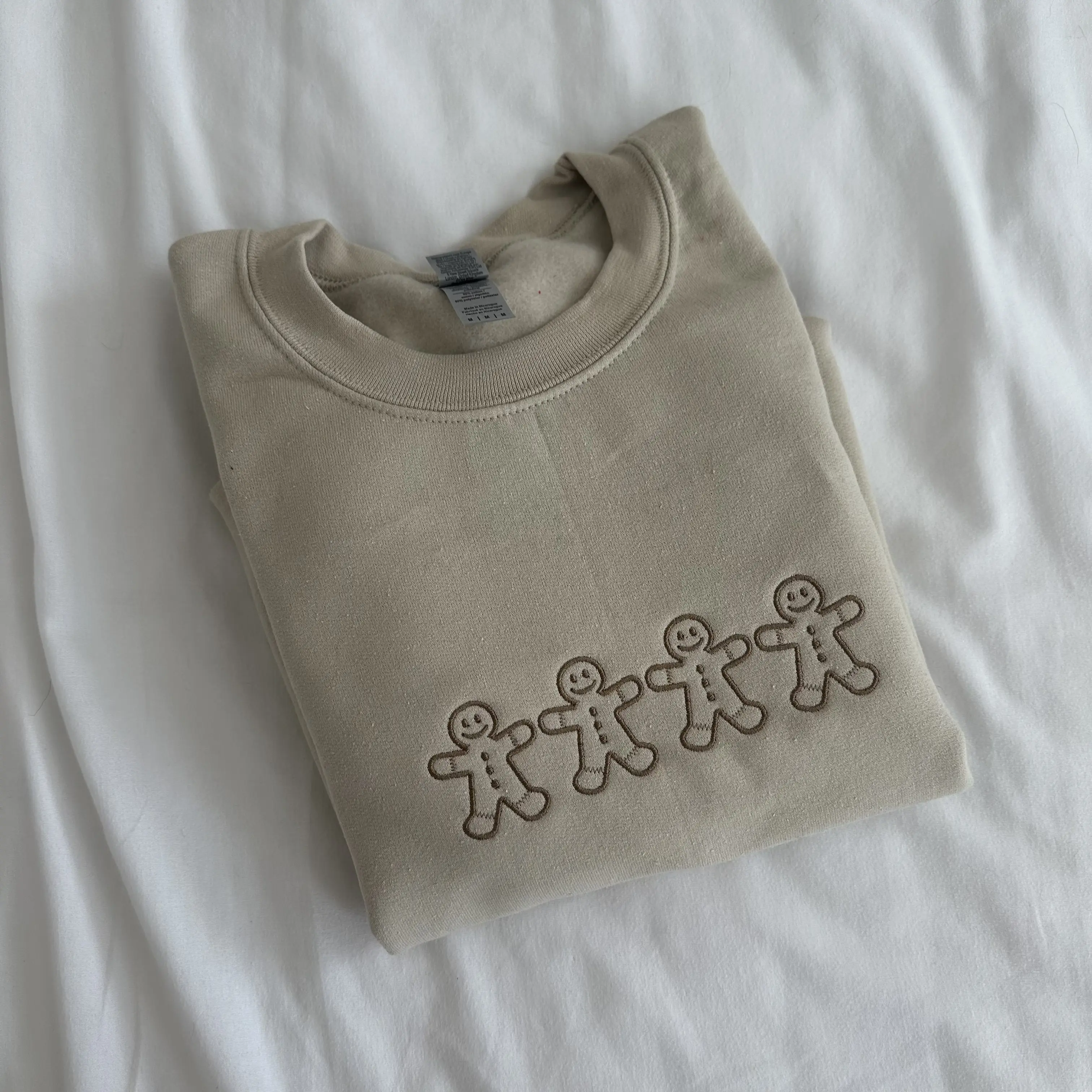 Gingerbread Christmas Embroidered Sweatshirt