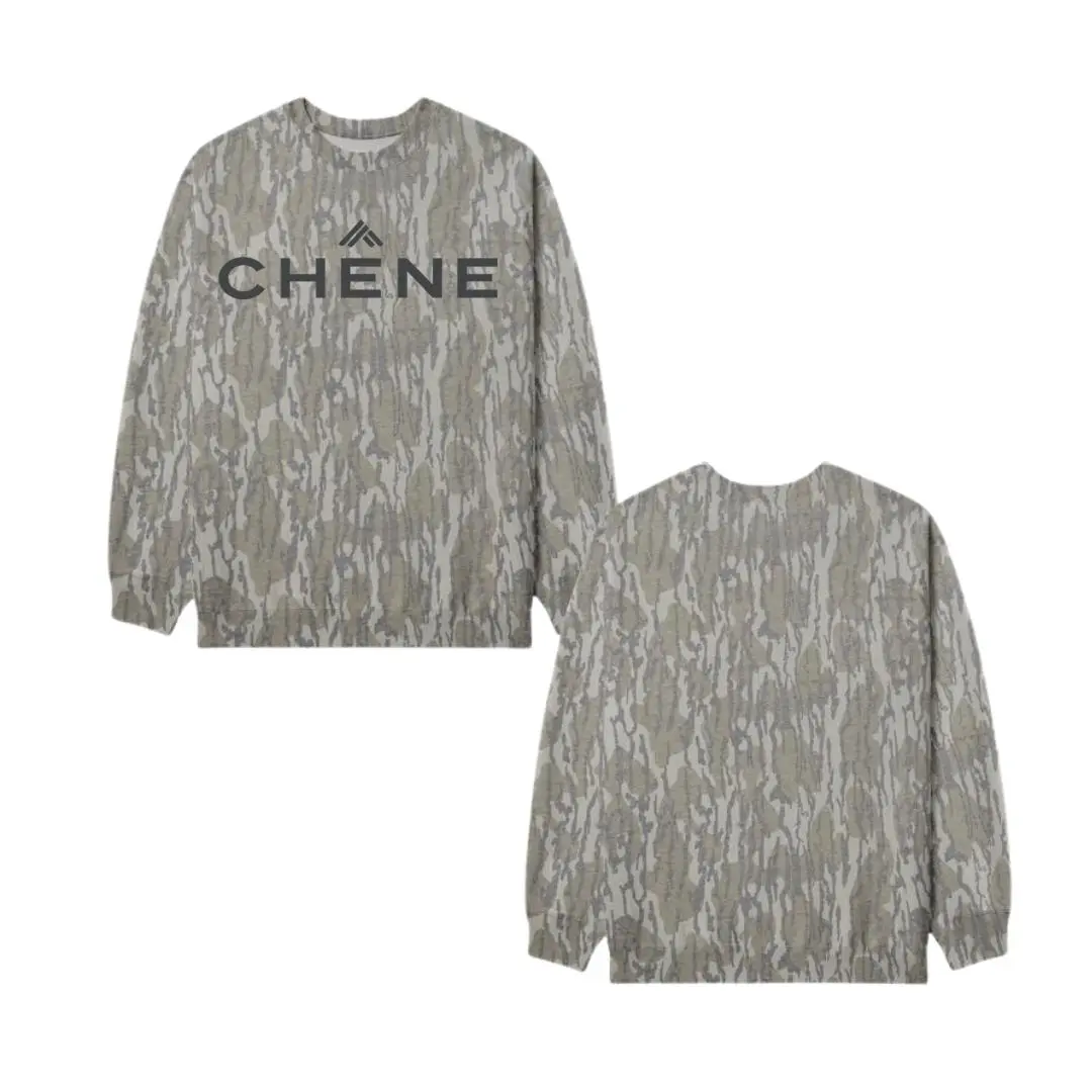 CHÊNE Classic Tree Camo Sweatshirt, Long Sleeve Outdoor Hunting Pullover Sweatshirt, Soft & Durable Camouflage Sweatshirt, Gift for Men