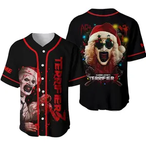 Personalized Terrifier Horror Baseball Jersey, Terrifier Movie Baseball Jersey Men's
