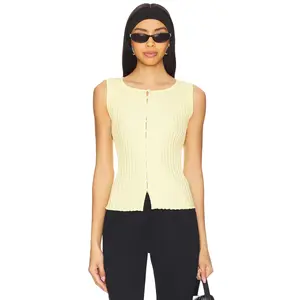 Free People Tilly Vest in Mellow Yellow