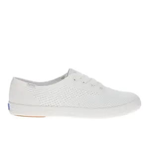 Keds Womens Champion Canvas Floral Embroidered Lace Up Sneakers Shoes Casual - White