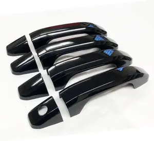Ultra Finish Glossy-Black Series 8pcs Door Handle Covers Compatible with 2014-2019 Chevrolet Silverado+GMC Siera Suvs Trucks