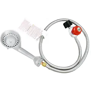 High  Cast-Iron  Burner ,Taper Burner  with 20 PSIG Adjustable High   Regulator with Hose and Brass Fitting for  Burner  for Cooking Outdoor