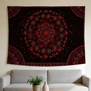 Mandala Tapestry Ethnic  Bohemian Style Wall Hanging Suitable for Home Decor Valentine's Day Easter St.Patrick's Day Halloween Christmas and Other Festival Decorations.