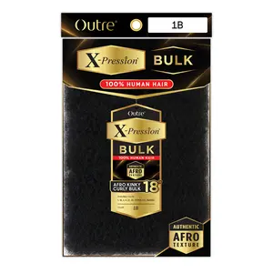 Outre Human Hair Braids X-Pression Afro Kinky Curly Bulk 18"