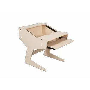 Trinity Desk Designs 1 Bay Sidecar Recording Desk - Seamless Expansion for Studio, 8 Rack Units & Sliding Shelf, Flexible Setup, Quality Craftsmanship, Easy Attachment, Sleek Aesthetic