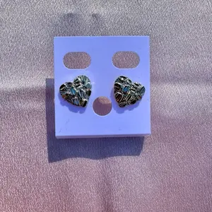 Heart Nugget Earrings Gold Plated
