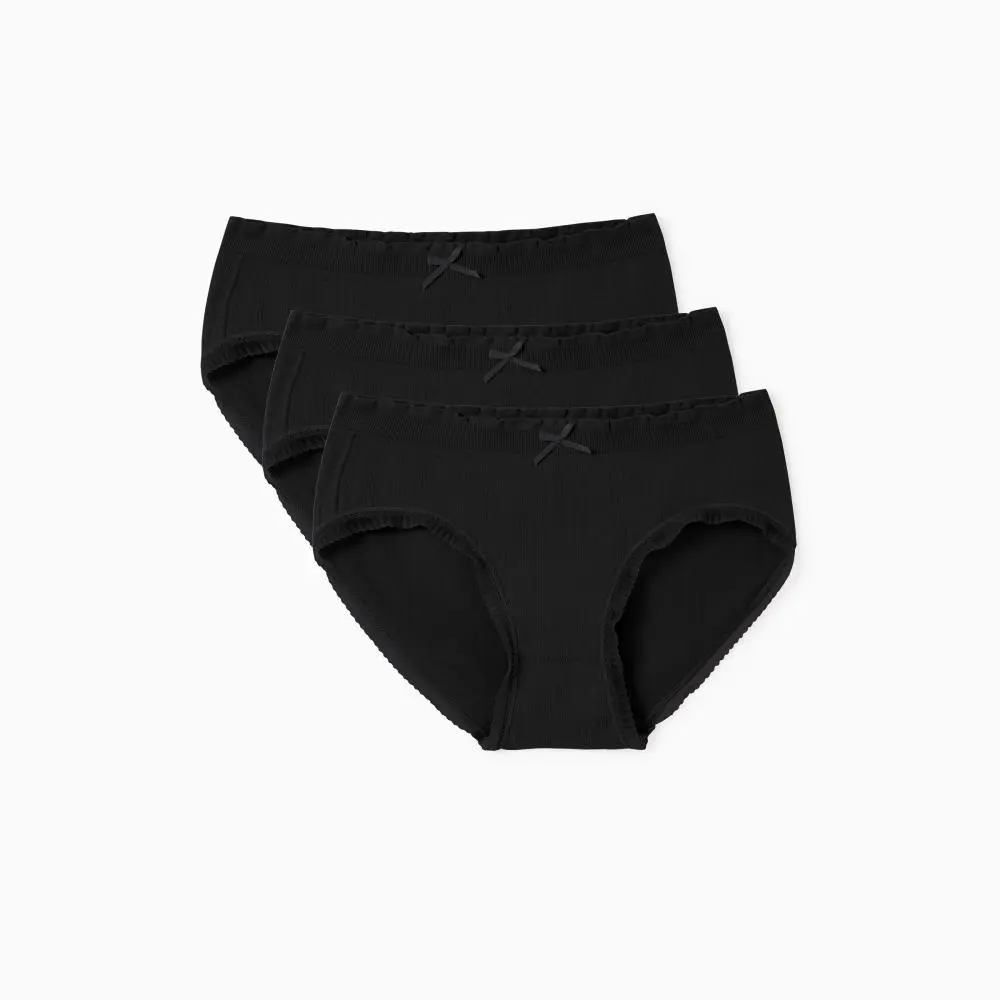 PATPAT Girls' Underwear, Soft Panties for Kids Teens, Comfort Breathable Light Briefs, 3-Pack, Size M for 12, 14, 16, 18, Seamless Girls Clothes
