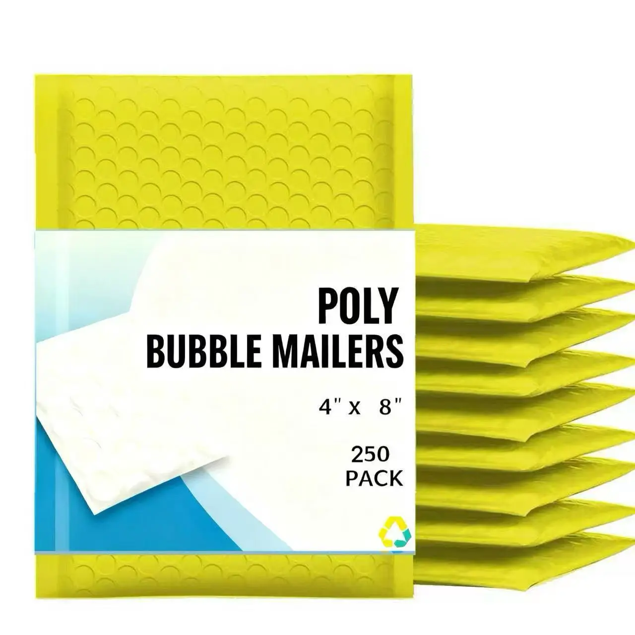 4x8 (4x7) Poly Bubble Padded Envelopes Mailers Shipping Bag Yellow 250 PCS