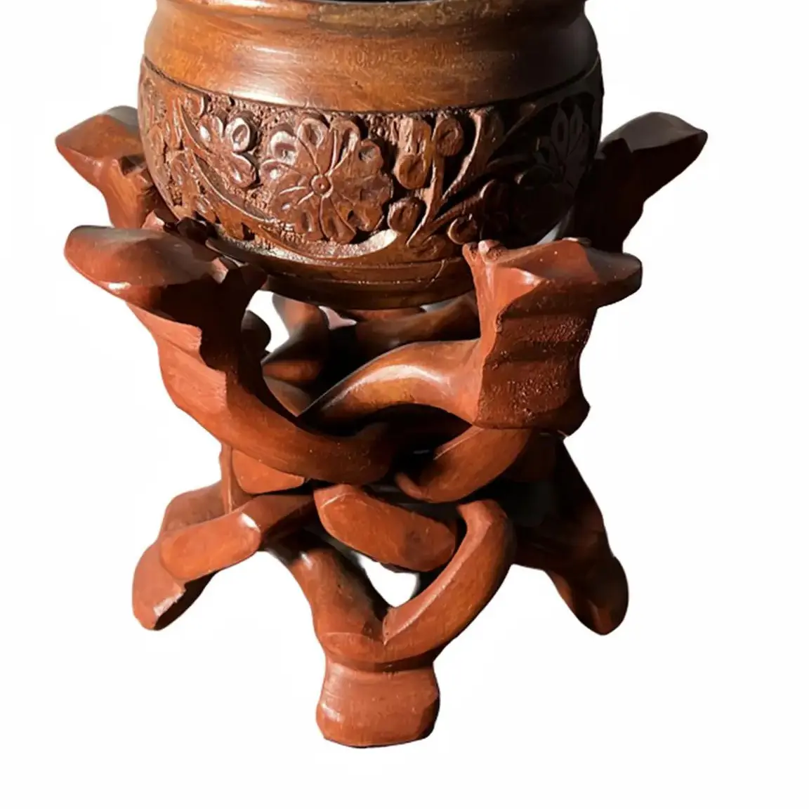 Handmade Wooden Decorative Pot