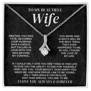 To my soulmate Necklace, Romantic Christmas gift for Her, message card necklace for wife gift, girlfriend gift Anniversary Gift for her