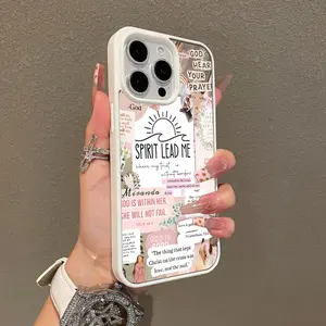 Magnetic Protective Case for iPhone 17 16 E Pro Max 15 Plus 14 13 12 11 XS XR, Girly Faith Collage Design | Shockproof, Silicone, Stylish, Trendy, and Scratch Resistant
