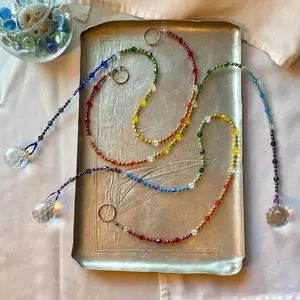 Beaded Crystal Sun Catcher - Handmade Ornament with Custom Colors, Shapes, and Ornaments for Window Decoration