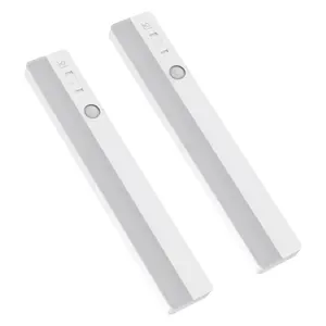 2 Pack LED Closet Light,Under Cabinet Lighting Battery Powered Input Wireless Motion Sensing Light, Auto On Off Switch, Motion Sensor & Light Sensor, Light Beam Adjustable