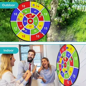 29.0inch Large Dart Board with 12 Sticky Balls, Indoor Outdoor Fun Game, Ideal Birthday Present for Kids & Adults