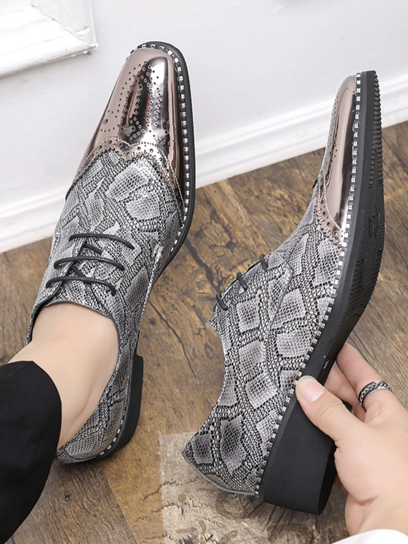 Men's Pointed Toe Lace-Up Chelsea Boots, Stylish Casual Shoes, Comfortable Round Toe Design, Perfect for Daily Wear